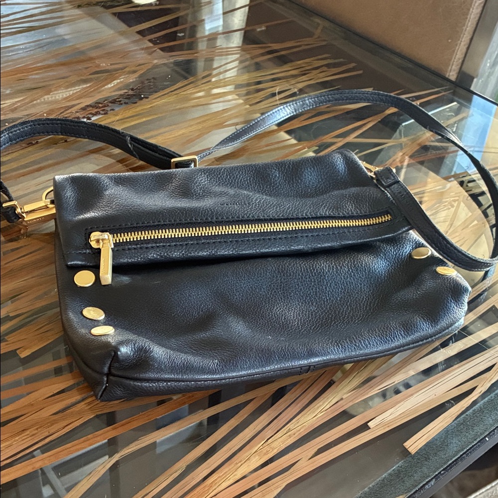 Hammitt Black Crossbody Bag with Gold Accents